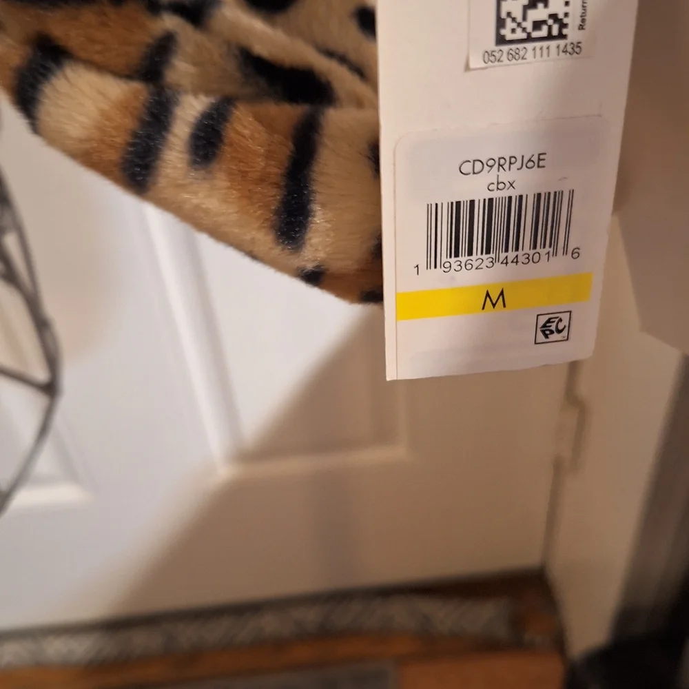 Calvin Klein Animal Print Faux Fur Jacket - Picture 2 of 6